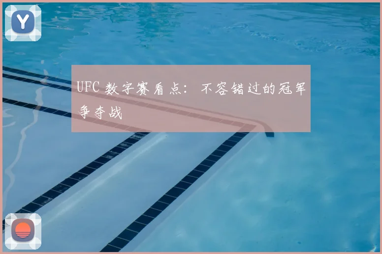 UFC 数字赛看点:不容错过的冠军争夺战
